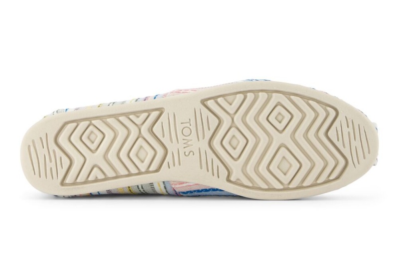 Espadryle Damskie Toms Stitched Stripes Szare | 1795WKPSH