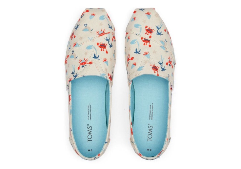 Espadryle Damskie Toms Summer Crabs Beżowe | 2870EKVAC