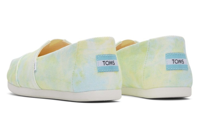 Espadryle Damskie Toms Tie-Dye Żółte Głęboka Zielone | 1236QFSAC