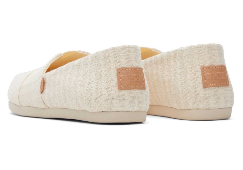 Espadryle Damskie Toms Triangle Woven Beżowe | 8971PVBTZ