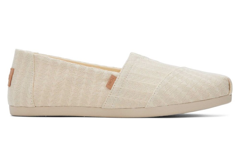 Espadryle Damskie Toms Triangle Woven Beżowe | 8971PVBTZ