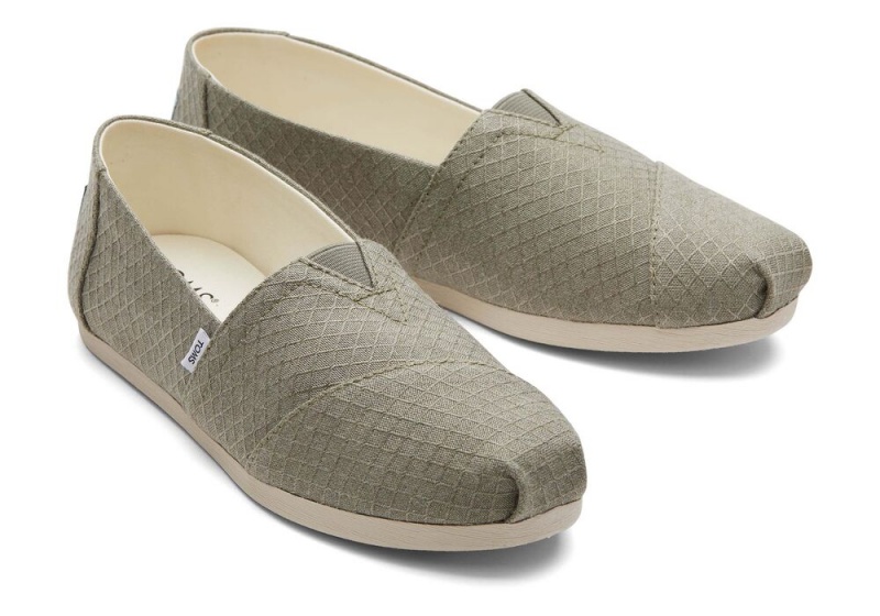 Espadryle Damskie Toms Vetiver Diamond Texture Szare | 7398QPDAT