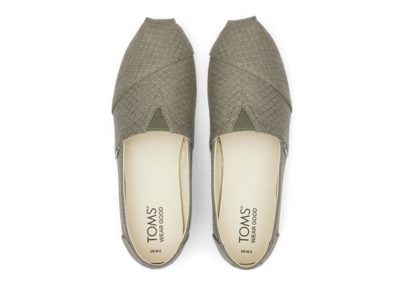 Espadryle Damskie Toms Vetiver Diamond Texture Szare | 7398QPDAT