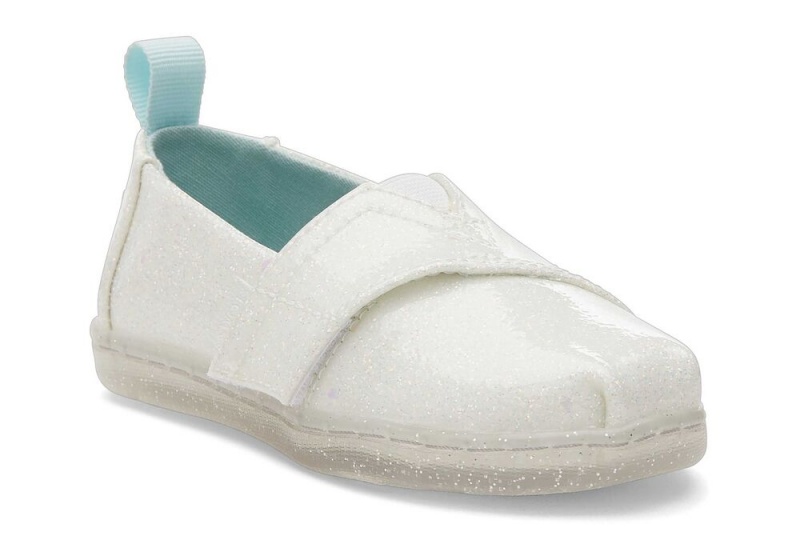 Espadryle Dziecięce Toms Confetti Glitter Toddler Shoe Białe | 6705VTALB