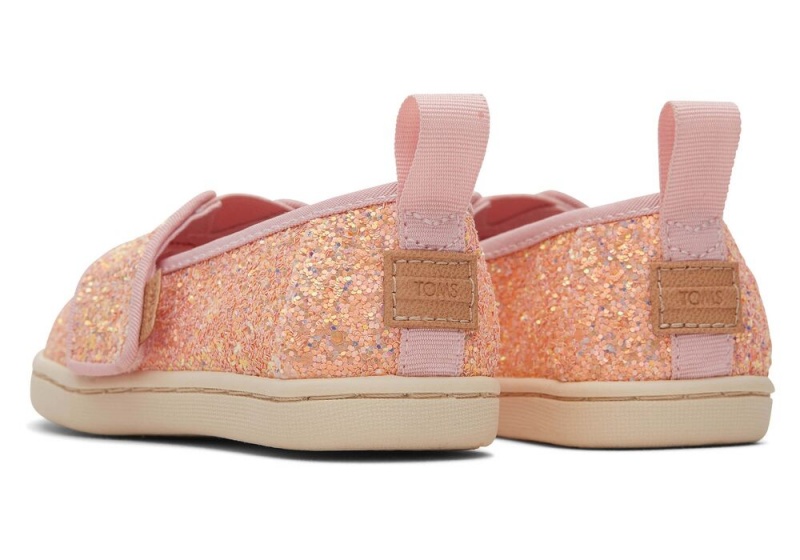 Espadryle Dziecięce Toms Glitter Toddler Shoe Różowe | 7346VUAWQ