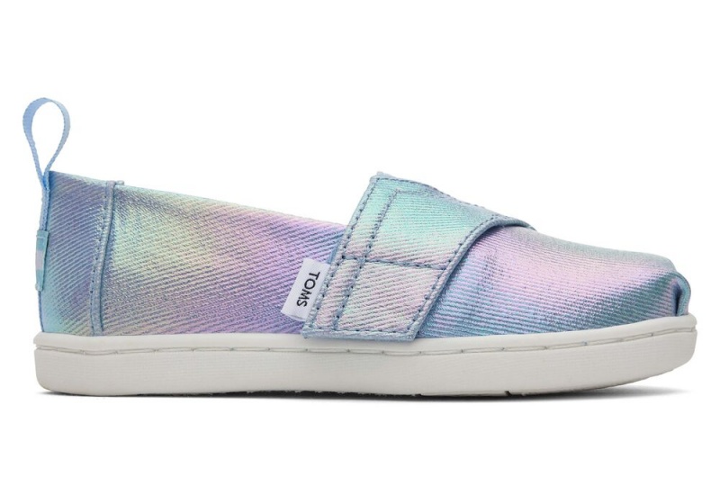 Espadryle Dziecięce Toms Iridescent Toddler Shoe Srebrne | 4163JZTUX