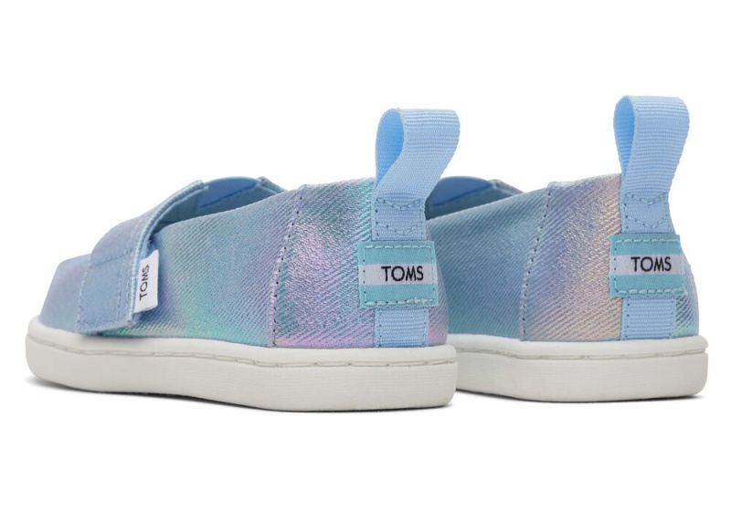 Espadryle Dziecięce Toms Iridescent Toddler Shoe Srebrne | 4163JZTUX