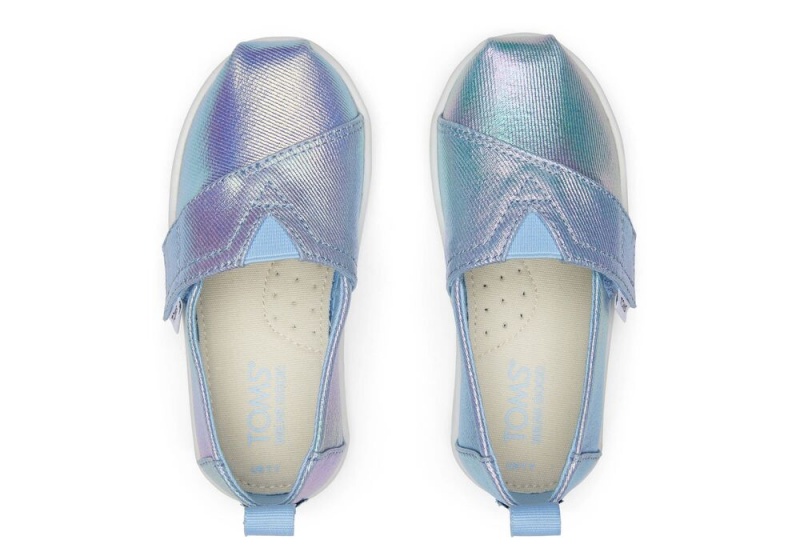 Espadryle Dziecięce Toms Iridescent Toddler Shoe Srebrne | 4163JZTUX