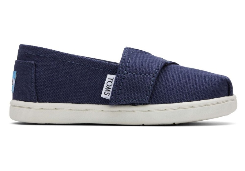 Espadryle Dziecięce Toms Płócienne Toddler Shoe Granatowe | 8523VDLIS