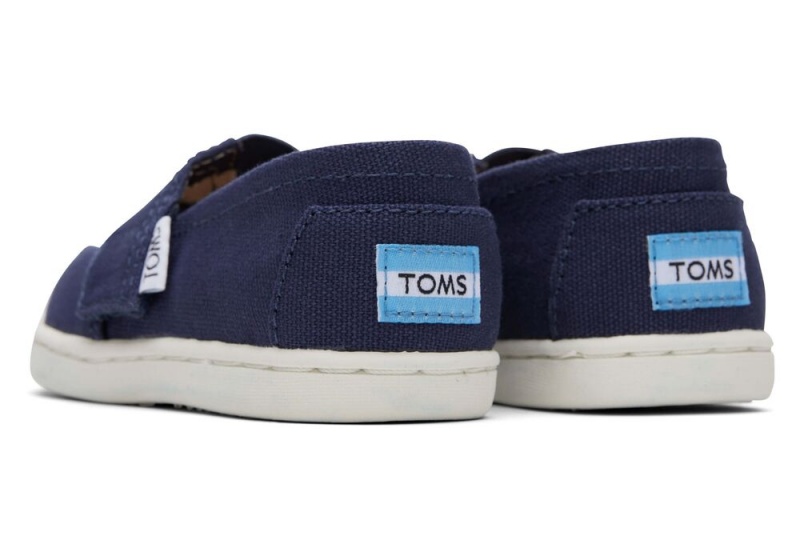 Espadryle Dziecięce Toms Płócienne Toddler Shoe Granatowe | 8523VDLIS