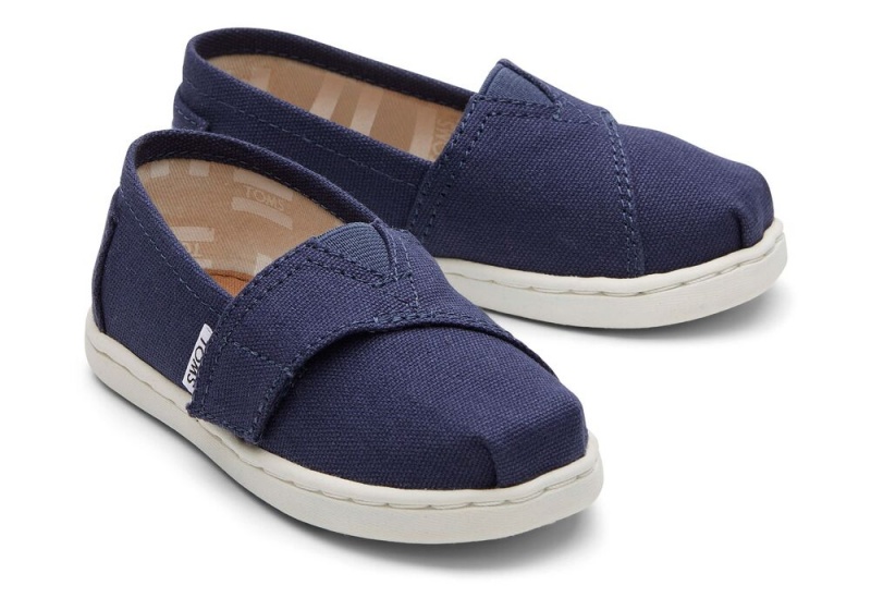 Espadryle Dziecięce Toms Płócienne Toddler Shoe Granatowe | 8523VDLIS