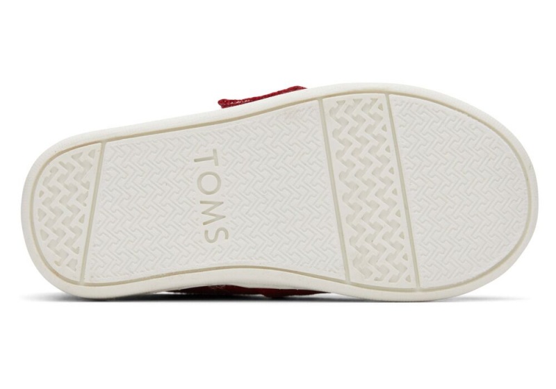 Espadryle Dziecięce Toms Płócienne Toddler Shoe Czerwone | 7348VTFRW