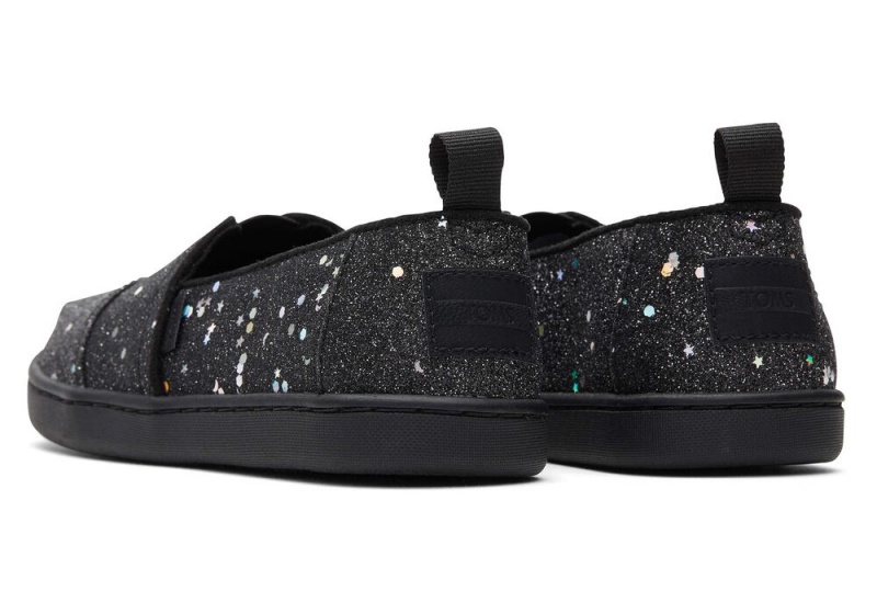 Espadryle Dziecięce Toms Youth Cosmic Glitter Kids Shoe Czarne | 2358KAQIO