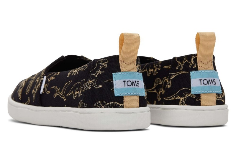 Espadryle Dziecięce Toms Youth Dino Czarne | 2054BDGMW