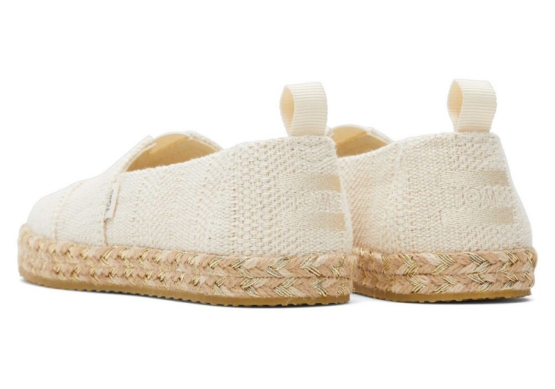 Espadryle Dziecięce Toms Youth Metallic Kids Shoe Beżowe | 5821ZNPEW