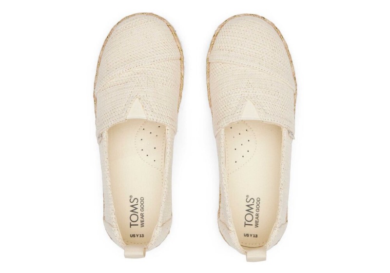 Espadryle Dziecięce Toms Youth Metallic Kids Shoe Beżowe | 5821ZNPEW