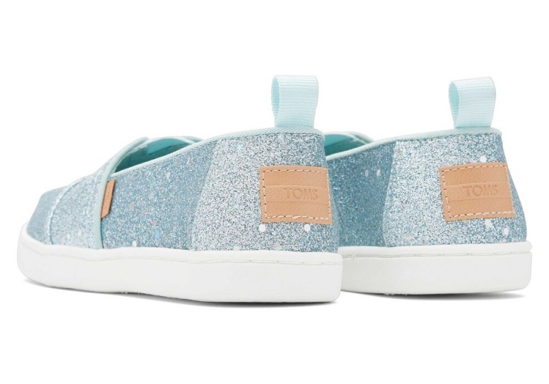 Espadryle Dziecięce Toms Youth Mint Cosmic Glitter Kids Shoe Mięta | 5647FLJNU