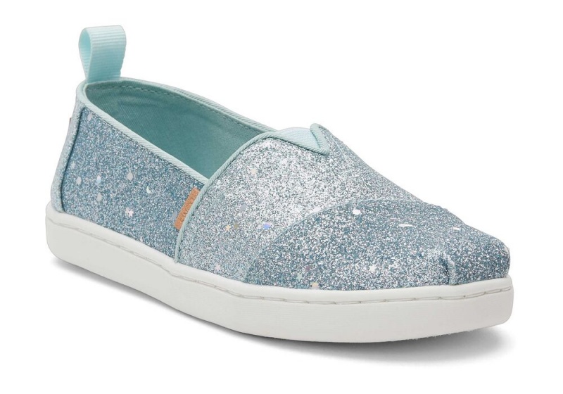 Espadryle Dziecięce Toms Youth Mint Cosmic Glitter Kids Shoe Mięta | 5647FLJNU