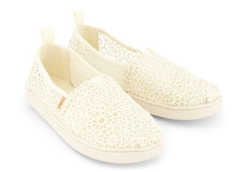 Espadryle Dziecięce Toms Youth Moroccan Crochet Kids Shoe Beżowe | 0985MAIQV