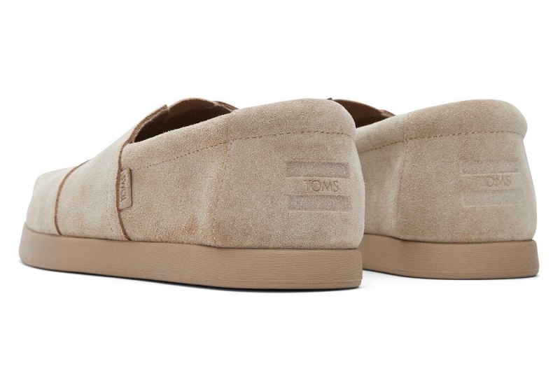 Espadryle Męskie Toms Alp Fwd Taupe Distressed Zamszowe Jasny Szare | 5718LTDXF