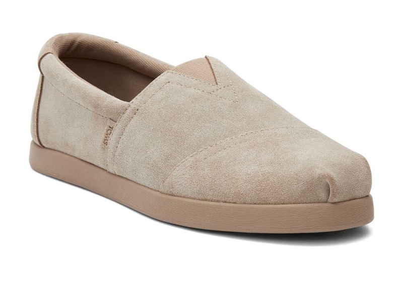 Espadryle Męskie Toms Alp Fwd Taupe Distressed Zamszowe Jasny Szare | 5718LTDXF