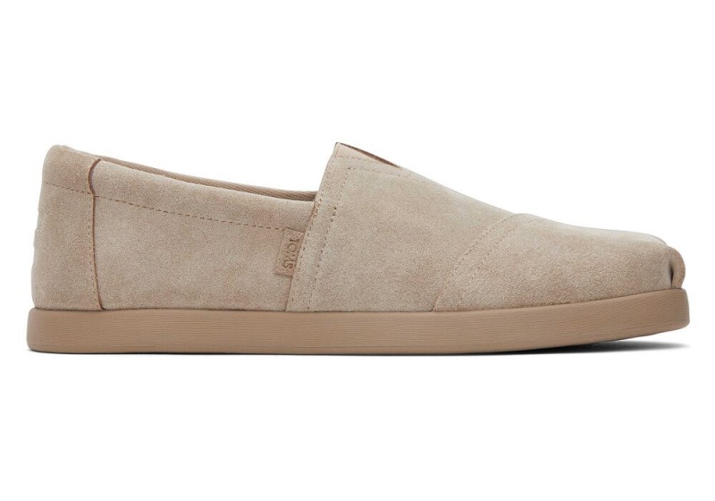 Espadryle Męskie Toms Alp Fwd Taupe Distressed Zamszowe Jasny Szare | 5718LTDXF