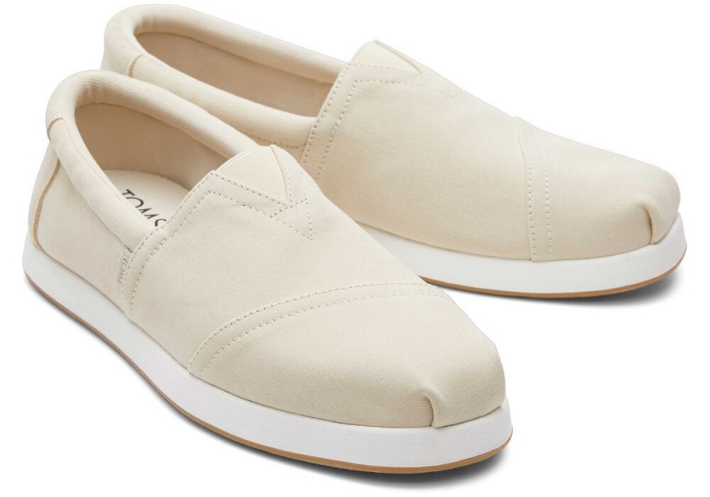 Espadryle Męskie Toms Alp Fwd Twill Beżowe | 2814IRLOB