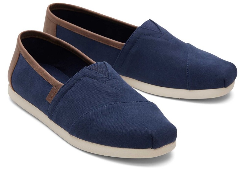 Espadryle Męskie Toms SyntheticTrim Granatowe | 3198ECKQN