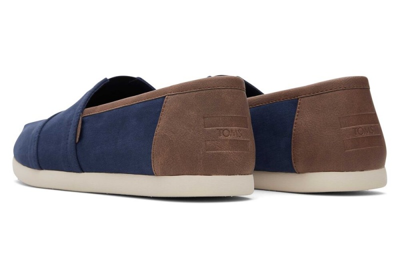 Espadryle Męskie Toms SyntheticTrim Granatowe | 3198ECKQN