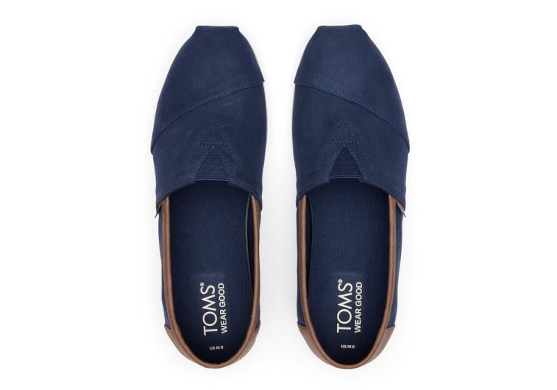 Espadryle Męskie Toms SyntheticTrim Granatowe | 3198ECKQN