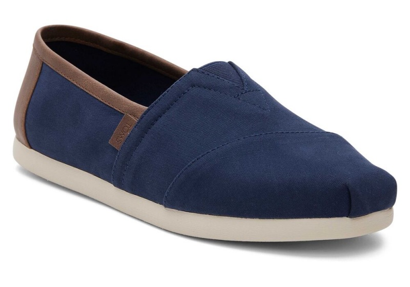 Espadryle Męskie Toms SyntheticTrim Granatowe | 3198ECKQN