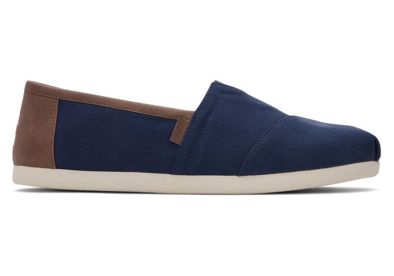 Espadryle Męskie Toms SyntheticTrim Granatowe | 3198ECKQN