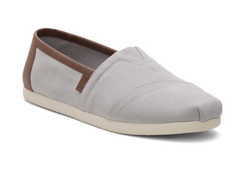 Espadryle Męskie Toms SyntheticTrim Jasny Szare | 4157CUBKH