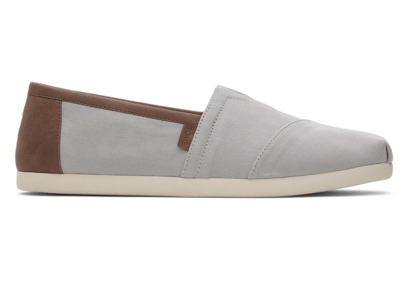 Espadryle Męskie Toms SyntheticTrim Jasny Szare | 4157CUBKH