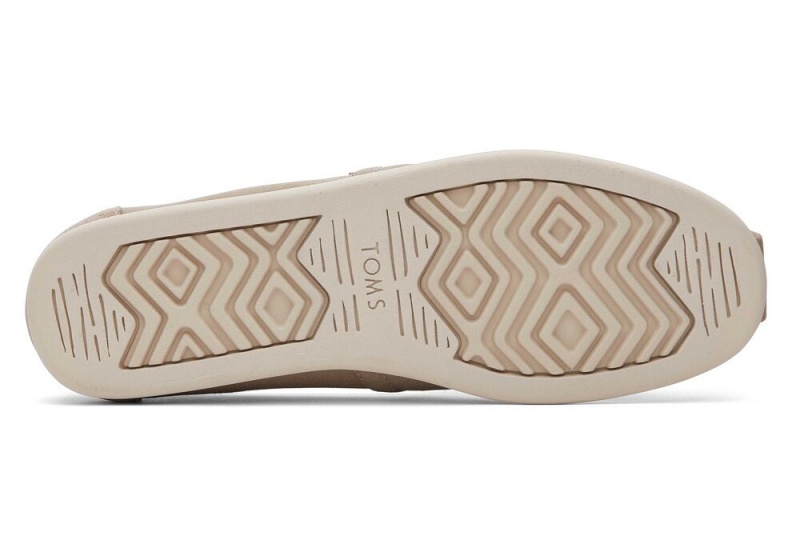 Espadryle Męskie Toms Taupe Zamszowe Brushed Twill Jasny Szare | 7540DYXVR