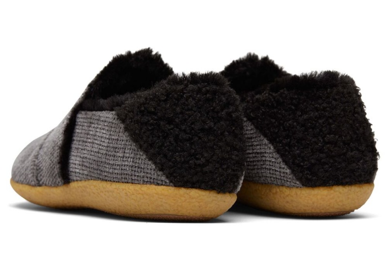 Kapcie Damskie Toms India Forged Iron Faux Fur Szare | 4710YJGPI