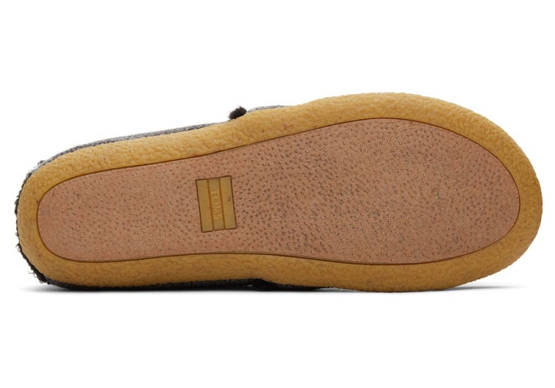 Kapcie Damskie Toms India Forged Iron Faux Fur Szare | 4710YJGPI