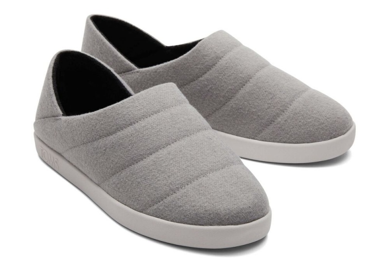 Kapcie Męskie Toms Ezra Faux Fleece Convertible Szare | 5639SVUBK