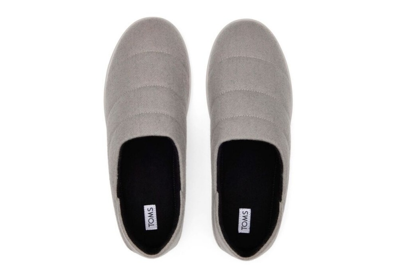 Kapcie Męskie Toms Ezra Faux Fleece Convertible Szare | 5639SVUBK