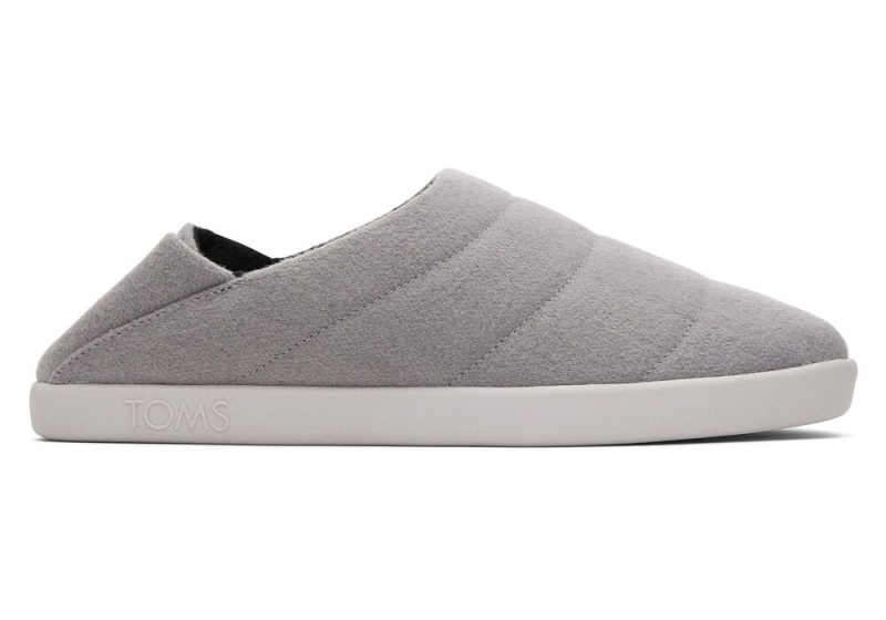 Kapcie Męskie Toms Ezra Faux Fleece Convertible Szare | 5639SVUBK