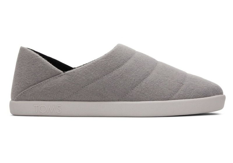 Kapcie Męskie Toms Ezra Faux Fleece Convertible Szare | 5639SVUBK