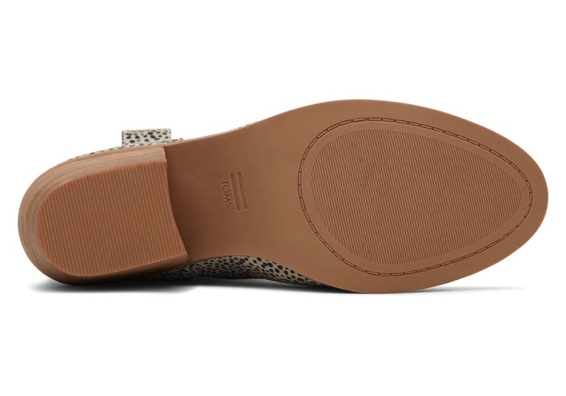 Kozaki Damskie Toms Constance Mini Cheetah Zamszowe Obcasie Kolorowe | 3106EIYNM