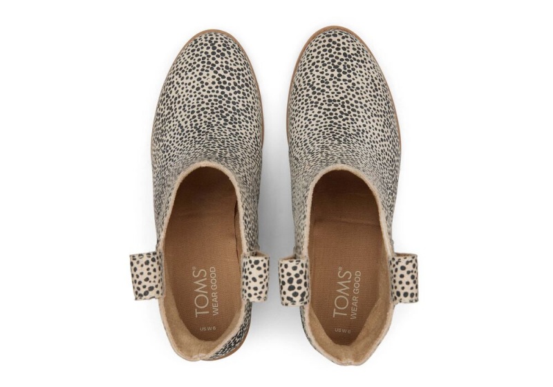 Kozaki Damskie Toms Constance Mini Cheetah Zamszowe Obcasie Kolorowe | 3106EIYNM