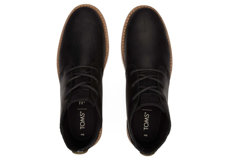 Kozaki Męskie Toms Navi Wody Resistant Czarne | 8516MJFSA