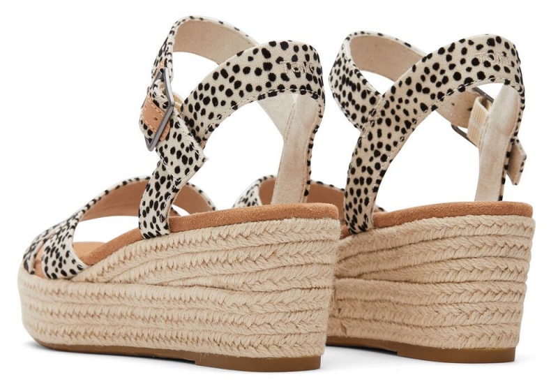 Sandały na Koturnie Damskie Toms Audrey Mini Cheetah Panterka | 7308YMWAZ