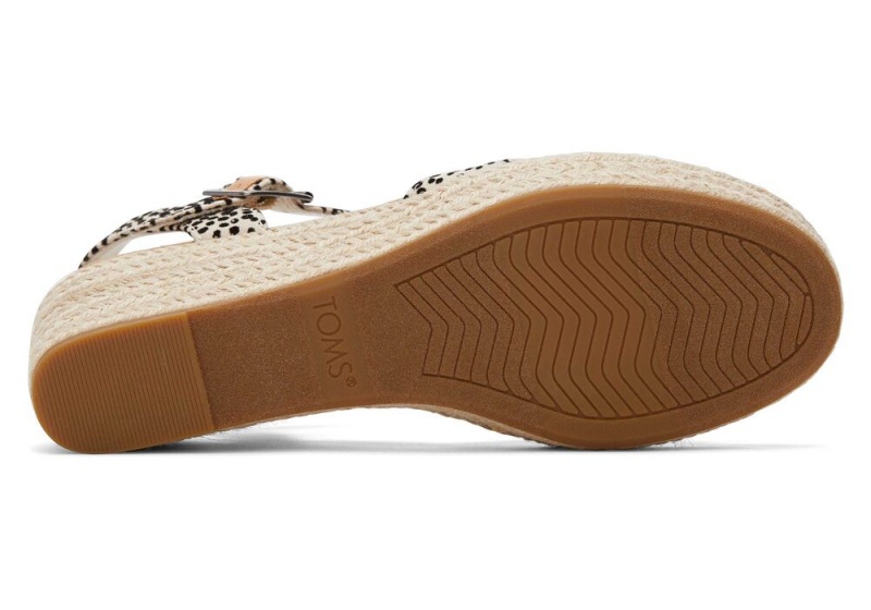 Sandały na Koturnie Damskie Toms Audrey Mini Cheetah Panterka | 7308YMWAZ