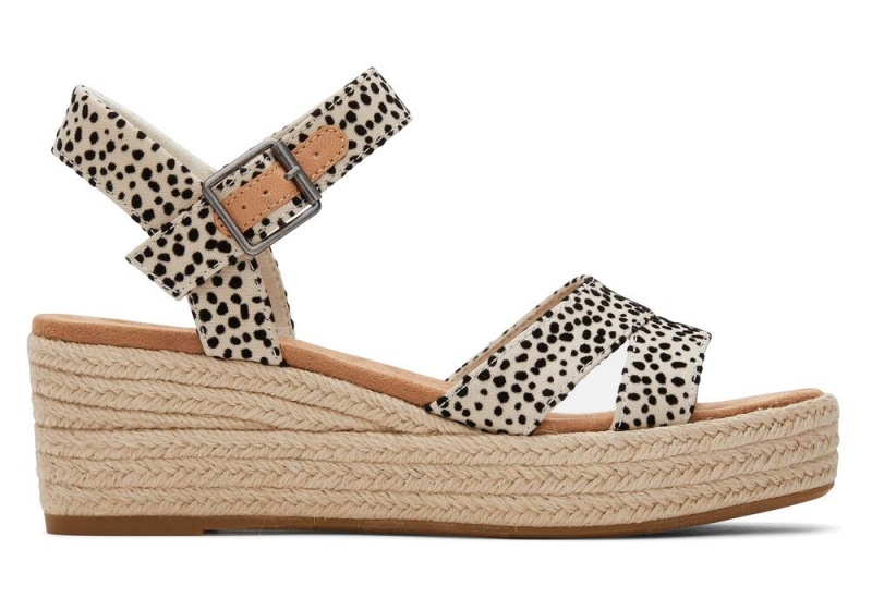 Sandały na Koturnie Damskie Toms Audrey Mini Cheetah Panterka | 7308YMWAZ