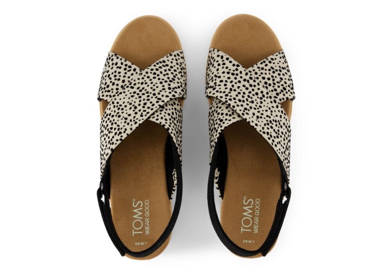 Sandały na Koturnie Damskie Toms Diana Crossover Mini Cheetah Panterka | 8617HSCMW