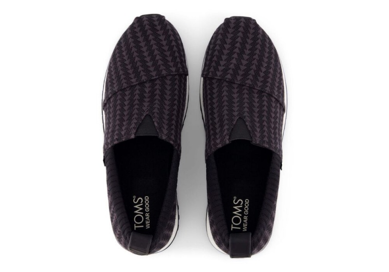 Trampki Damskie Toms Resident 2.0 Triangle Woven Czarne | 9671UCMSF