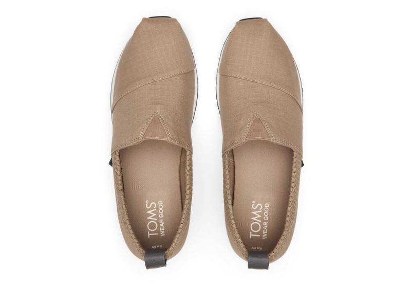 Trampki Męskie Toms Resident 2.0 Taupe Ripstop Jasny Szare | 8021ZRUCV